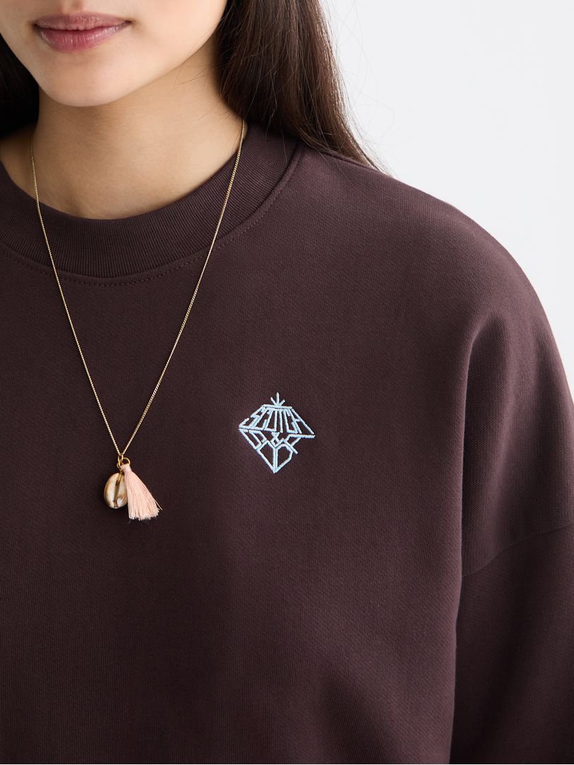 Embroidered logo sweatshirt