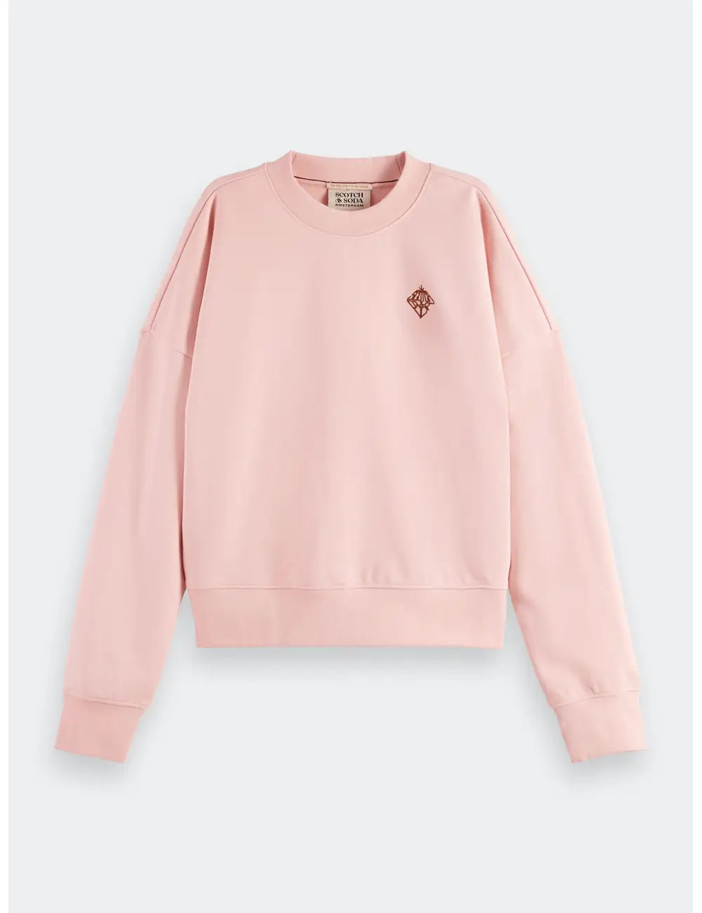 Logo Relaxed Sweatshirt flat lay front view by Scotch & Soda