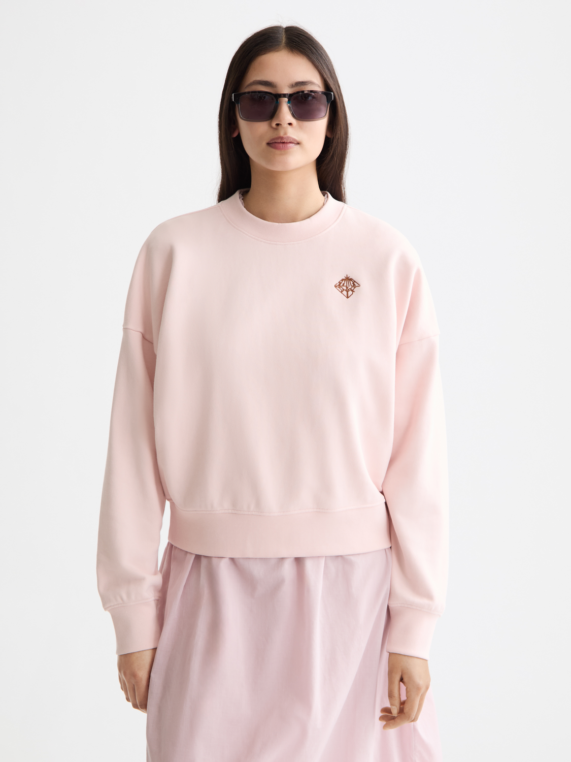 Embroidered logo sweatshirt