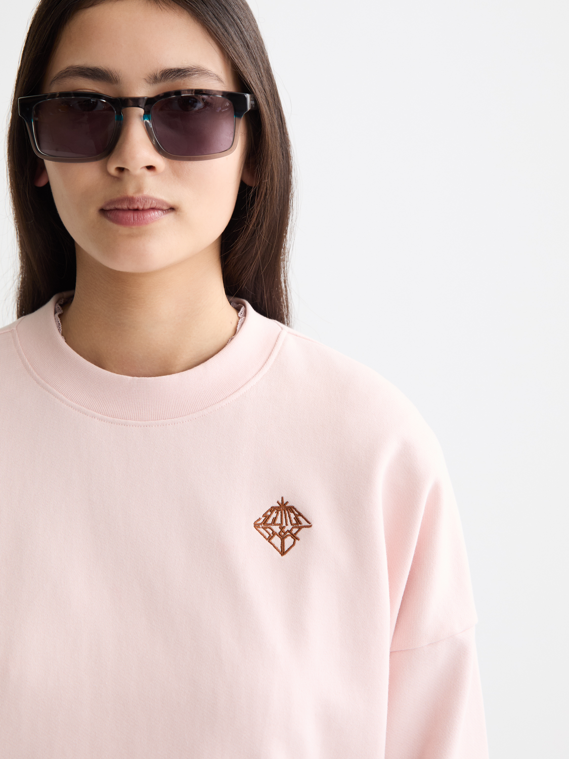Embroidered logo sweatshirt