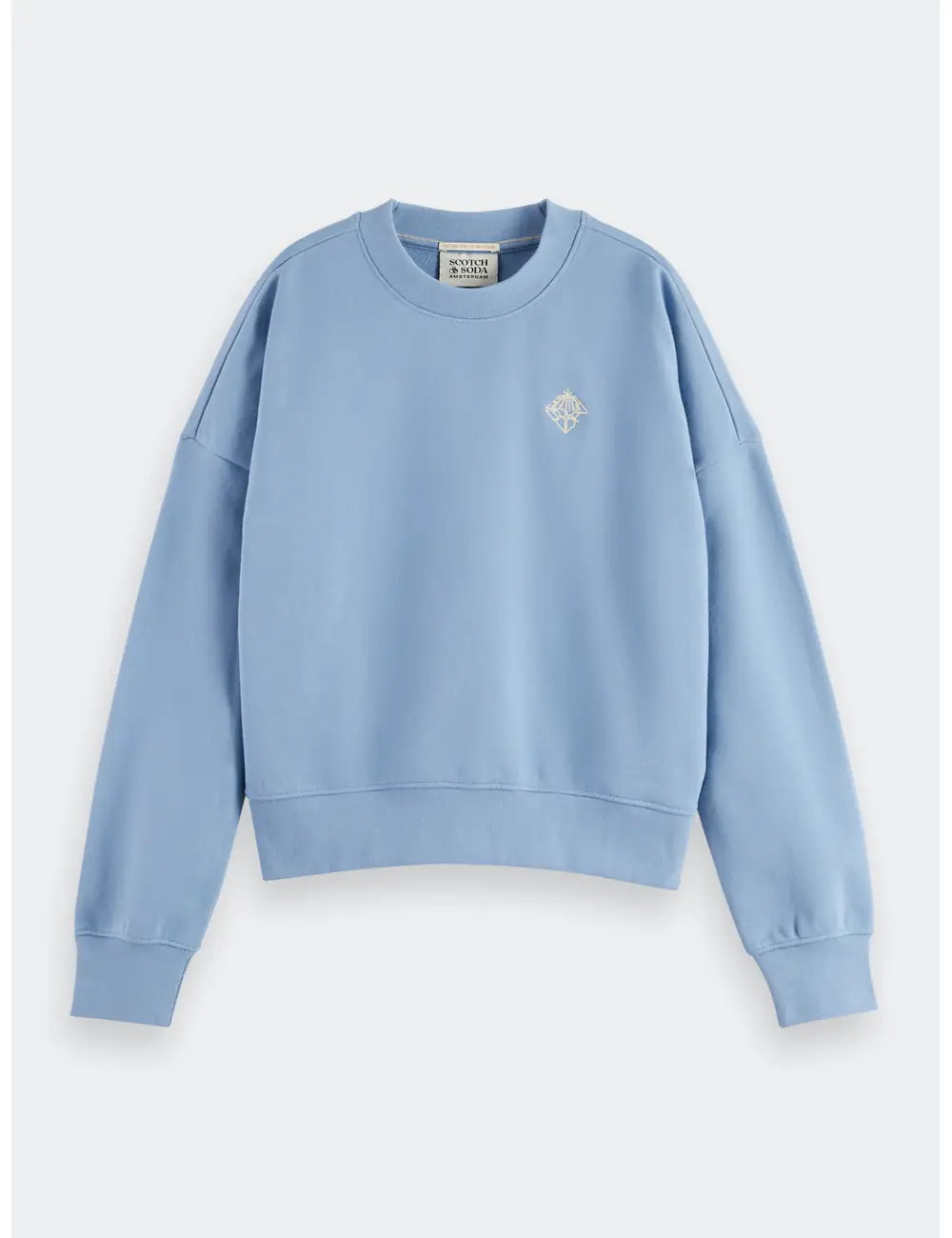 Logo Relaxed Sweatshirt flat lay front view by Scotch & Soda