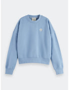 Logo Relaxed Sweatshirt flat lay front view by Scotch & Soda