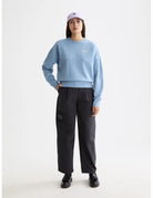 Logo Relaxed Sweatshirt full model shot showing overall fit by Scotch & Soda