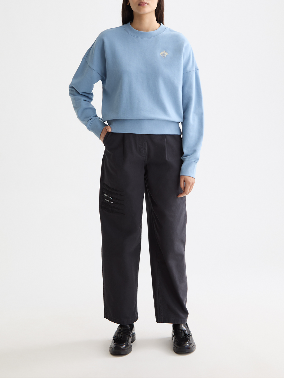 Embroidered logo sweatshirt