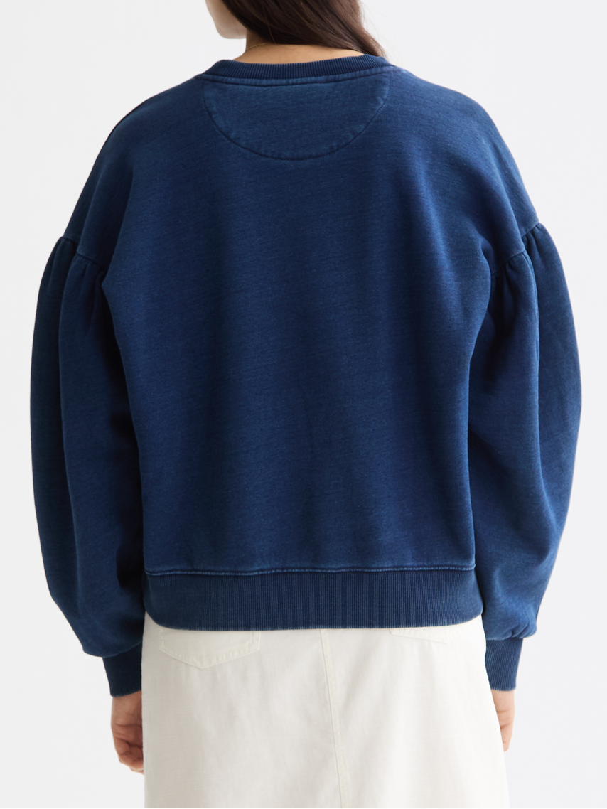 balloon sleeves crew neck sweatshirt
