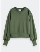 Modal Sweatshirt full model shot showing overall fit by Scotch & Soda