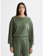 Modal Sweatshirt close-up on model showing fit and detail by Scotch & Soda