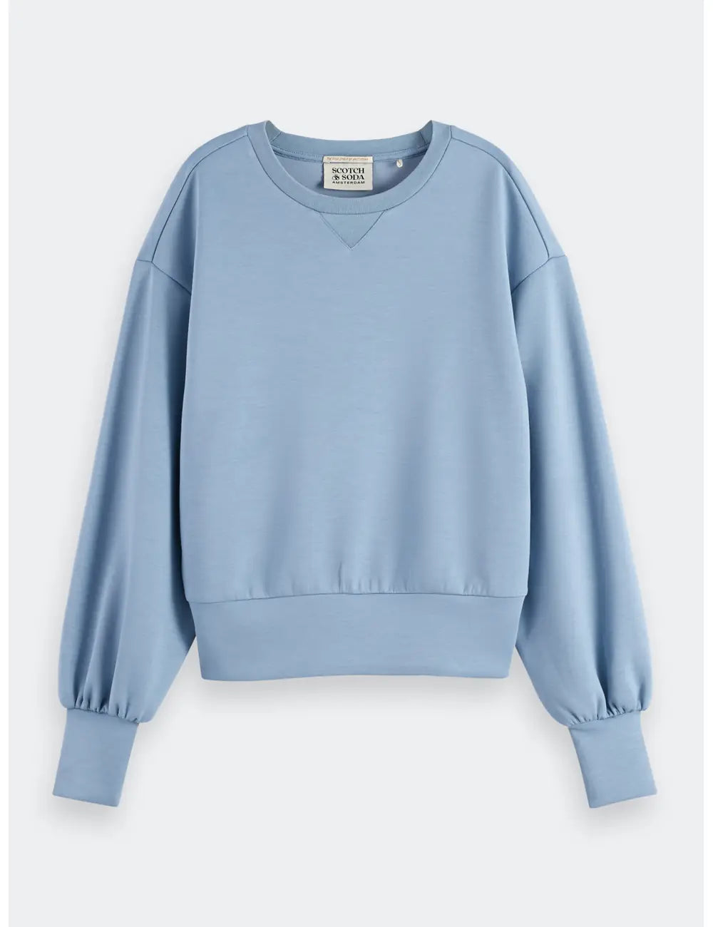Modal Sweatshirt flat lay front view by Scotch & Soda