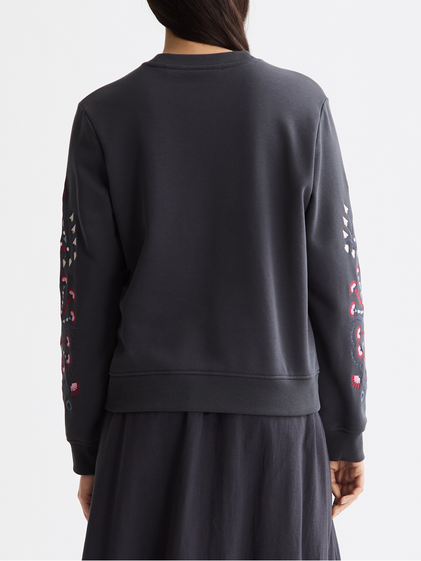 Embroidered regular sweatshirt