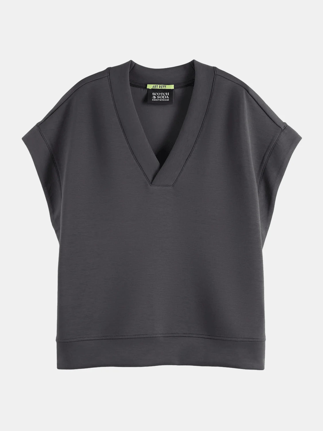 V Neck Sleeveless Modal Sweatshirt Image 3 - Scotch & Soda