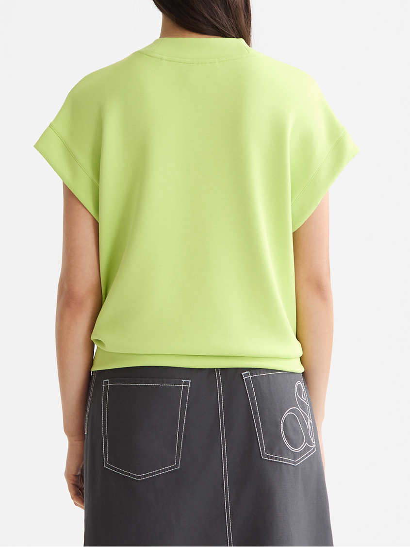 V-neck sleeveless modal sweatshirt