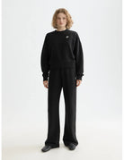 Core Embroidered Logo Sweat-shirt full model shot showing overall fit and styling by Scotch & Soda