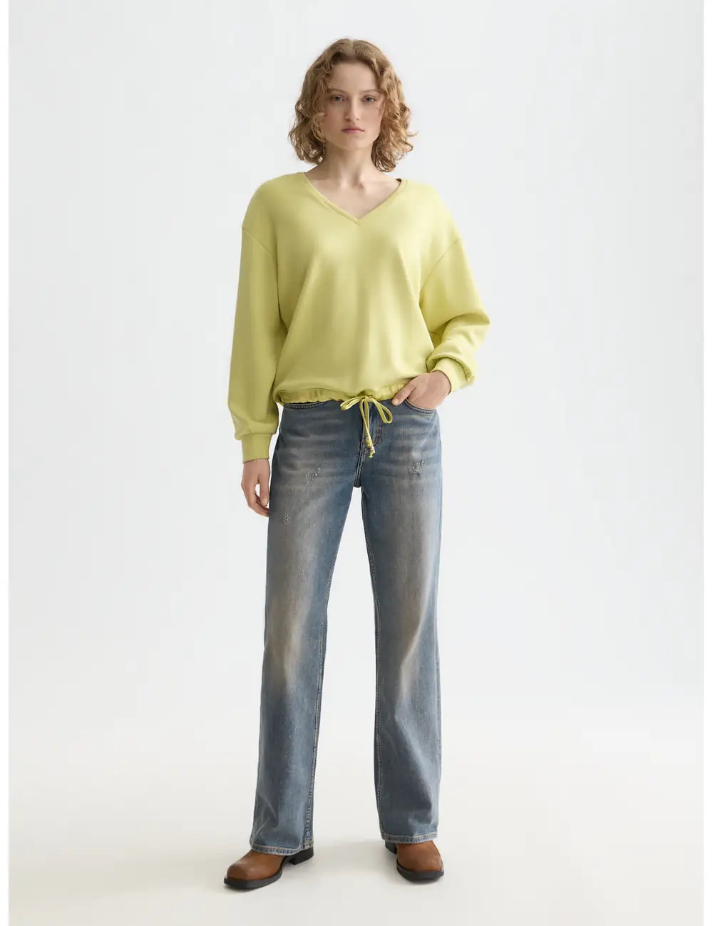 Modal Sweater full model shot showing overall fit by Scotch & Soda