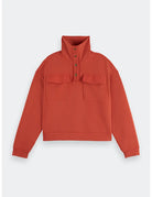 Tencel Utility Sweatshirt flat lay front view by Scotch & Soda