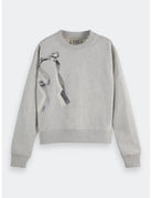 Chest Artwork Sweatshirt flat lay front view by Scotch & Soda