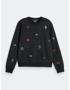 Mini Embroidery Sweatshirt flat lay front view by Scotch & Soda