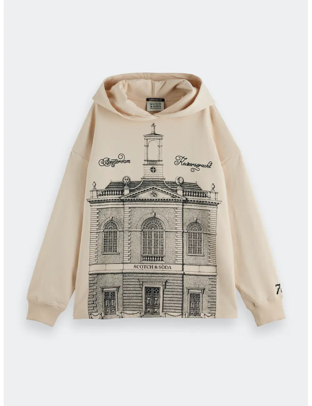 750 Years Hoodie flat lay front view by Scotch & Soda