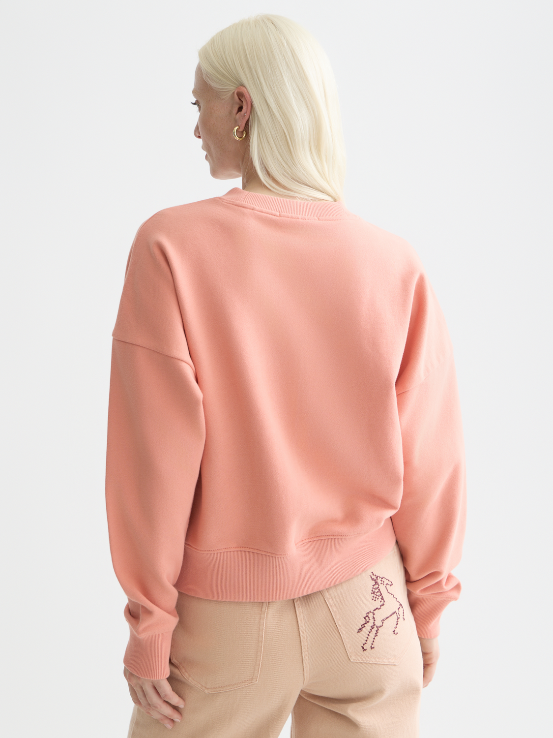 Embroidered logo relaxed sweatshirt