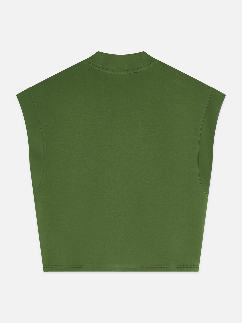 Tencel V-neck short sleeve sweatshirt