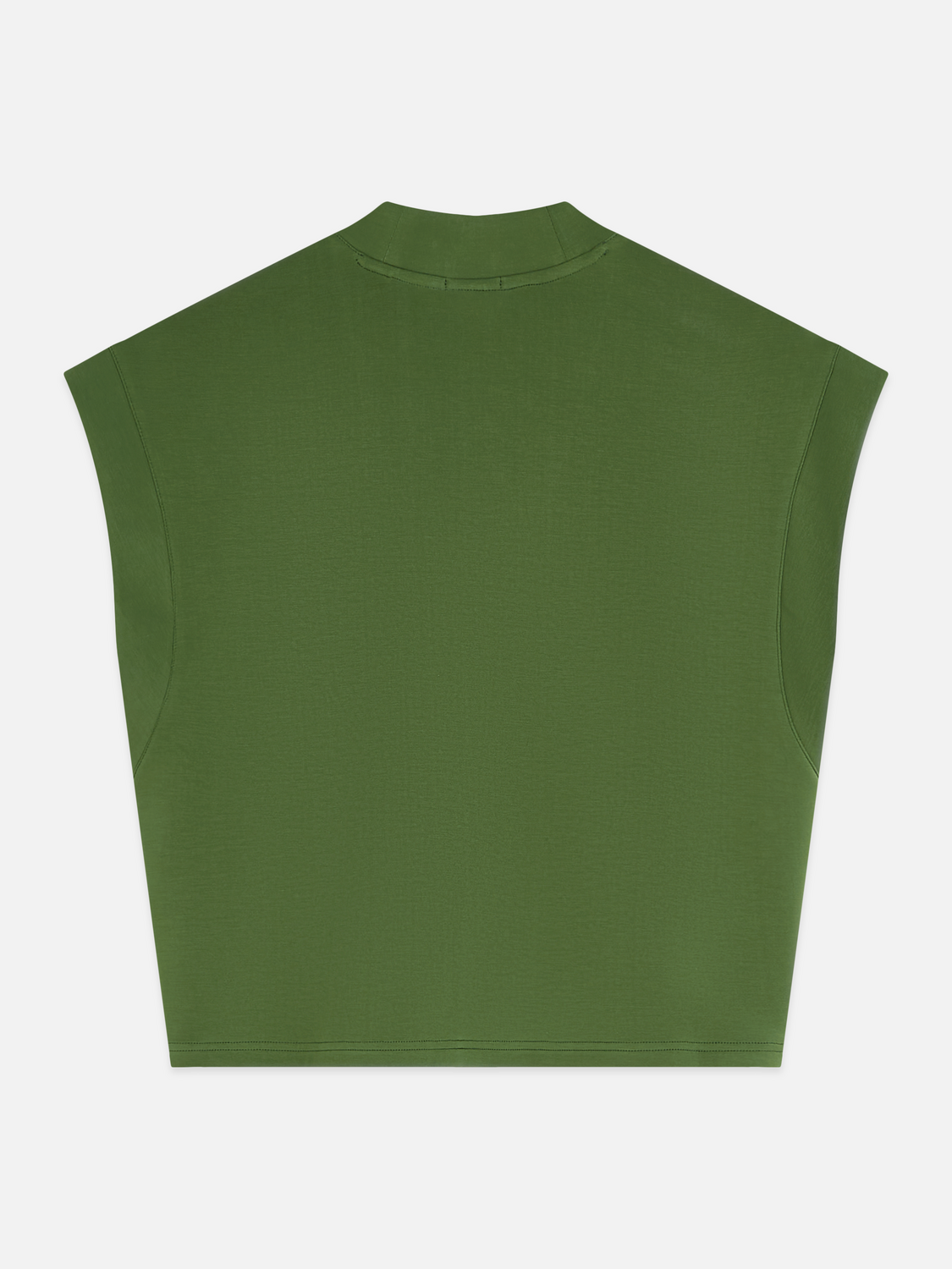 Tencel V-neck short sleeve sweatshirt