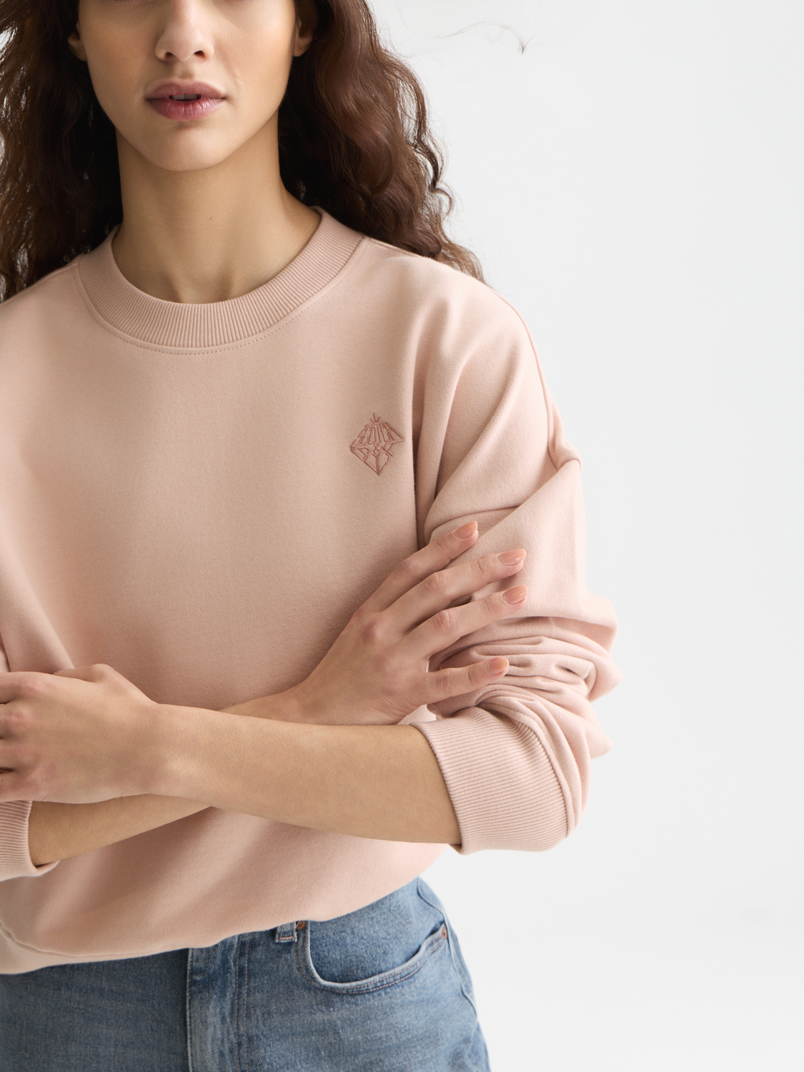 Embroidered logo relaxed sweatshirt
