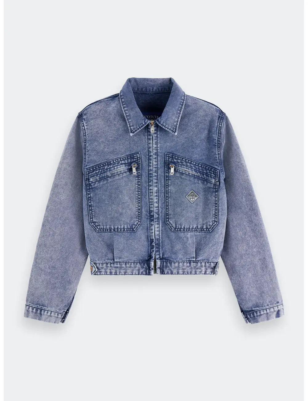 Denim Canvas Jacket flat lay front view by Scotch & Soda