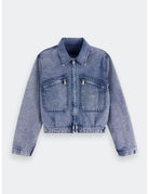 Denim Canvas Jacket flat lay front view by Scotch & Soda