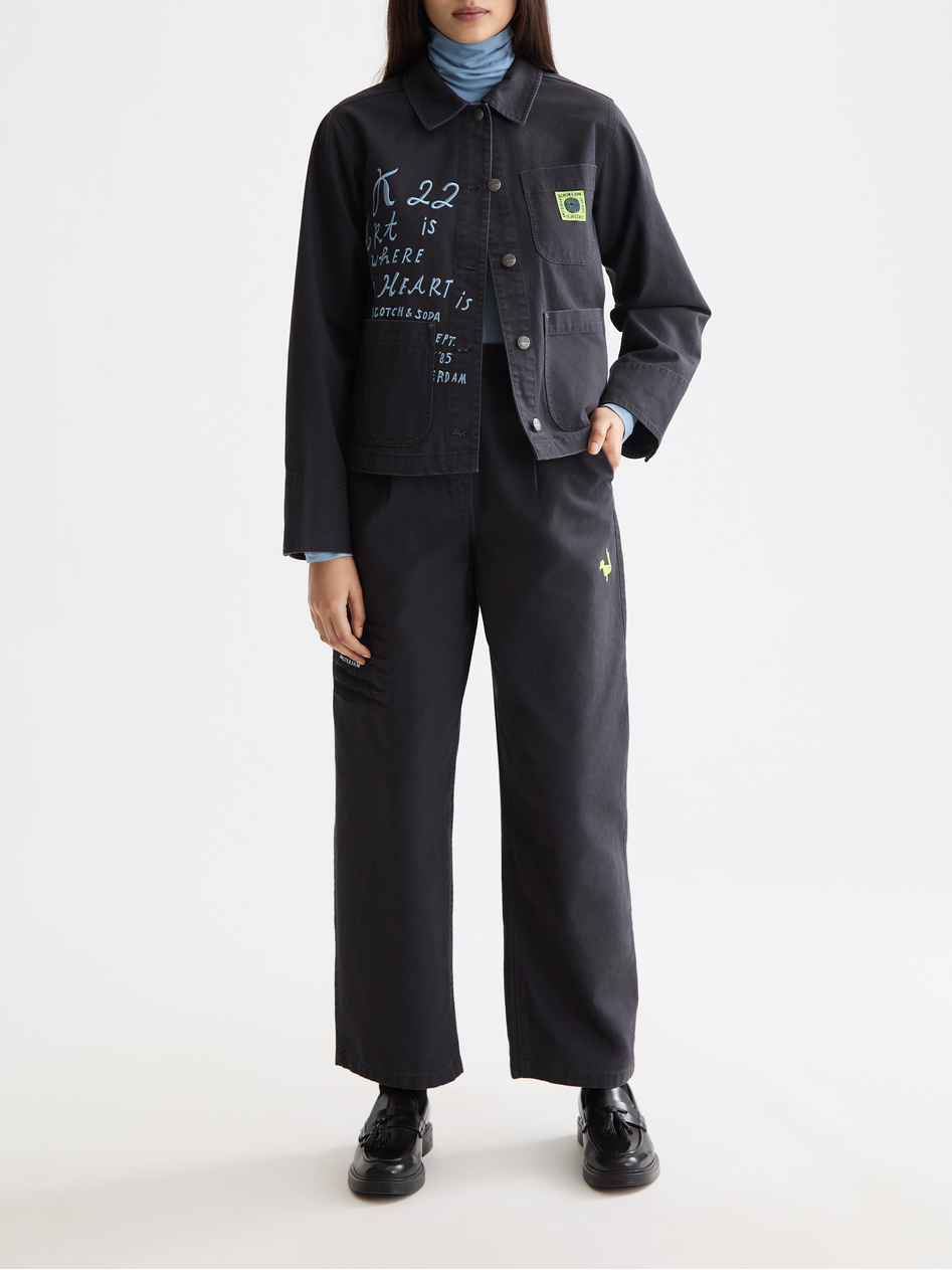 Washed workwear jacket