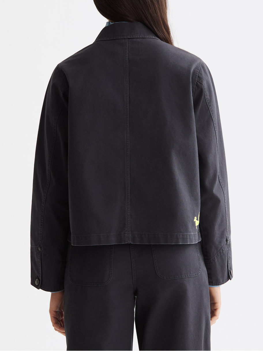Washed workwear jacket