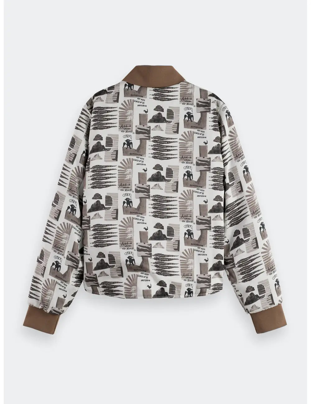 Reversible Quilted Bomber flat lay back view by Scotch & Soda