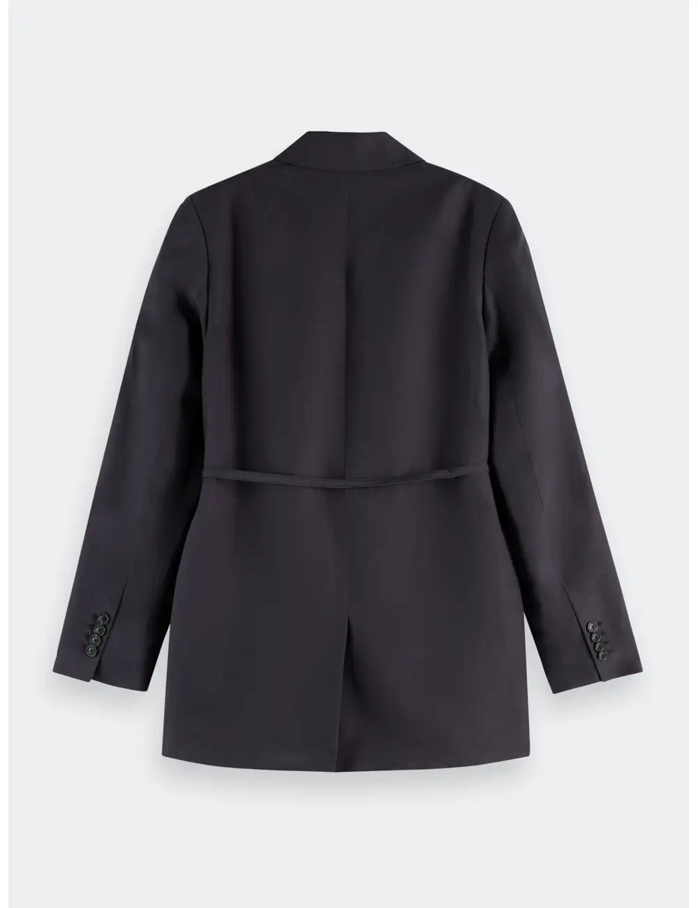 Drapey Blazer Charcoal flat lay back view by Scotch & Soda