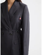 Drapey Blazer Charcoal detail view by Scotch & Soda