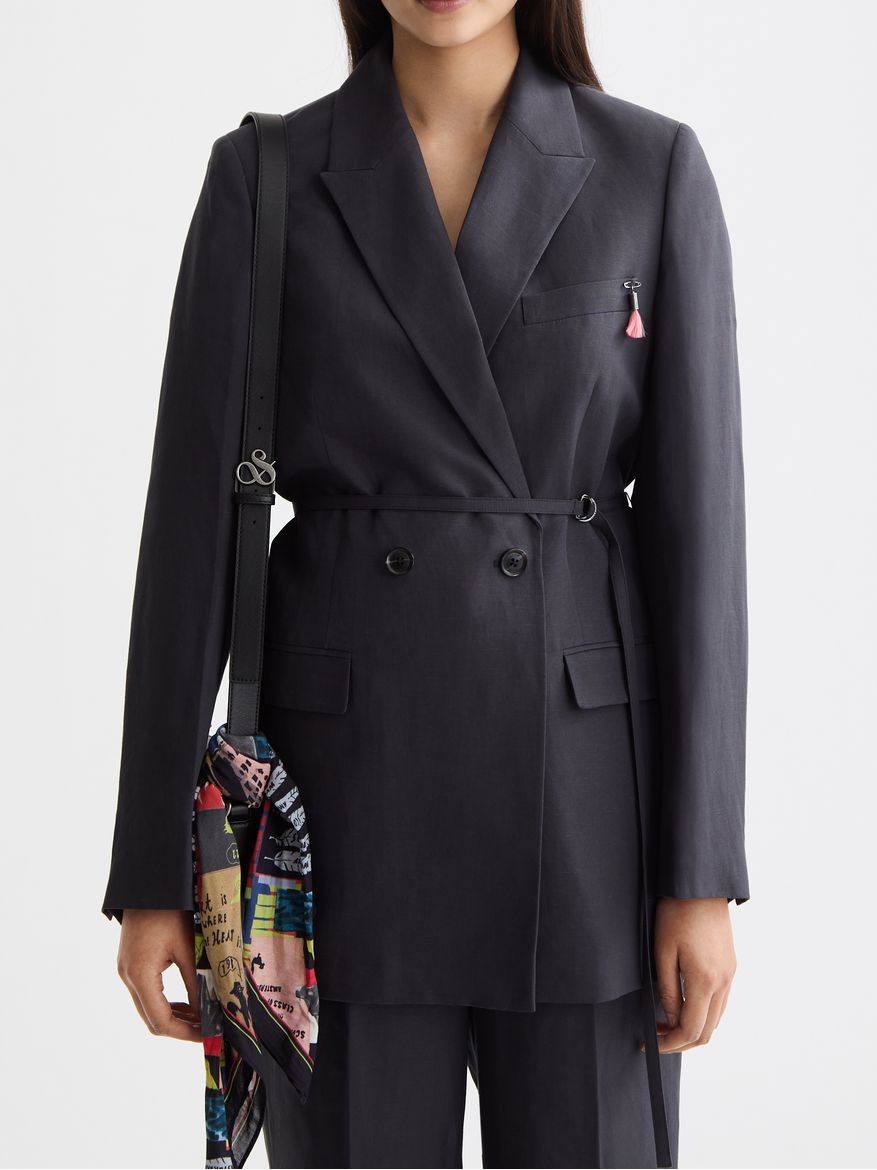 belted blazer