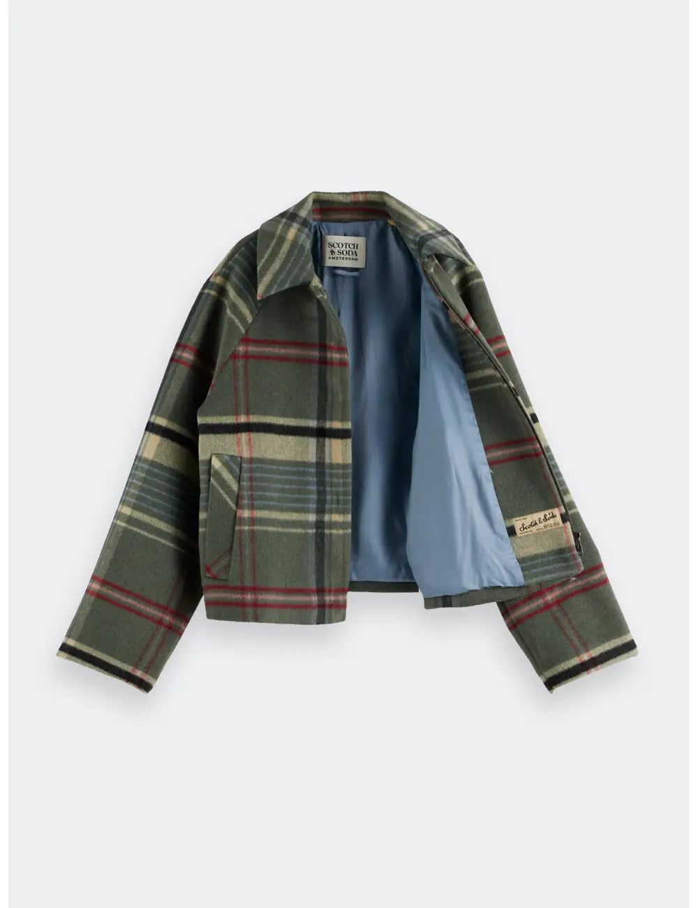 Boxy Shirt Jacket flat lay back view by Scotch & Soda