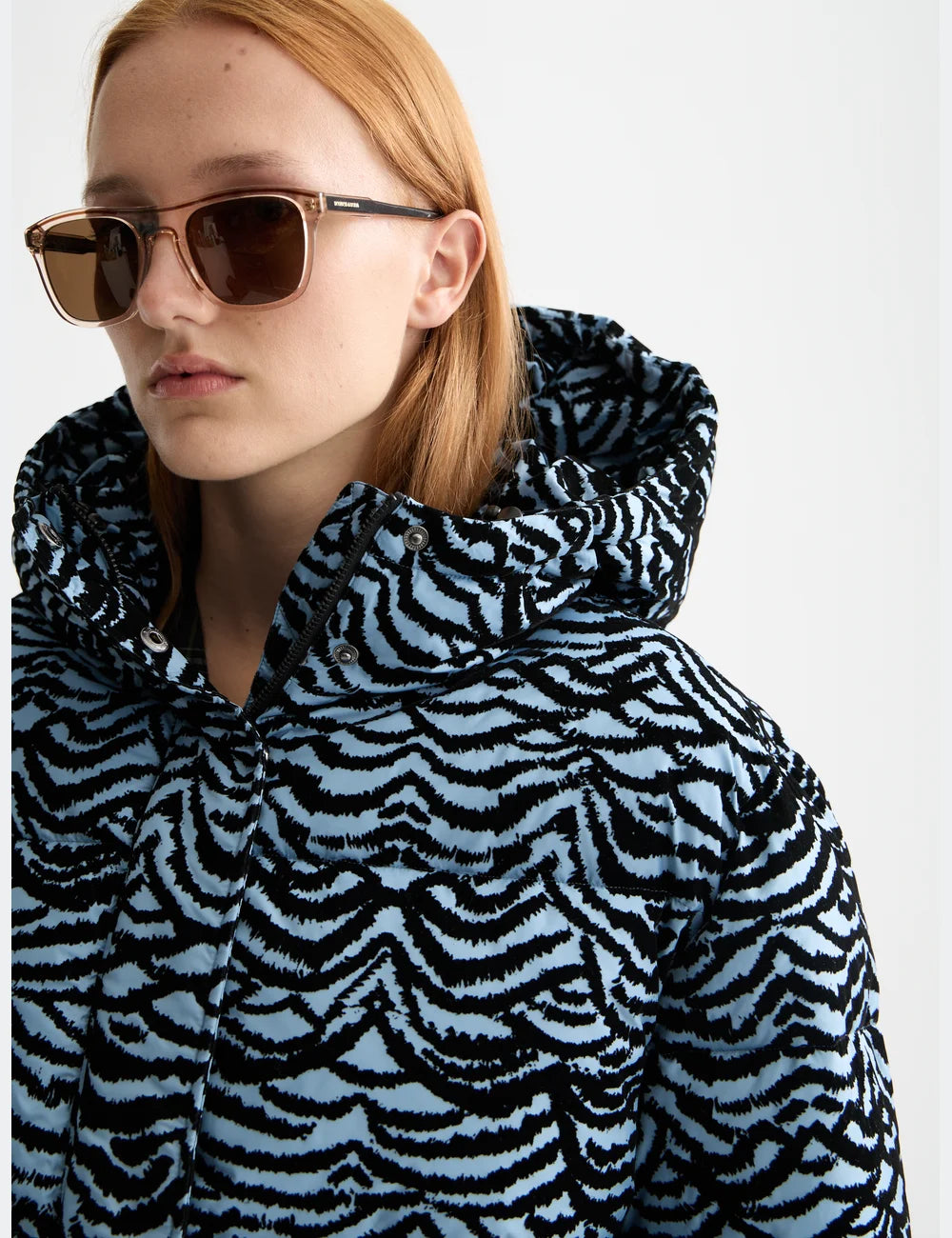 Hooded Puffer Jacket detail shot showing fabric and craftsmanship by Scotch & Soda