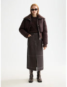 Aviator Collar Puffer full model shot showing overall fit by Scotch & Soda