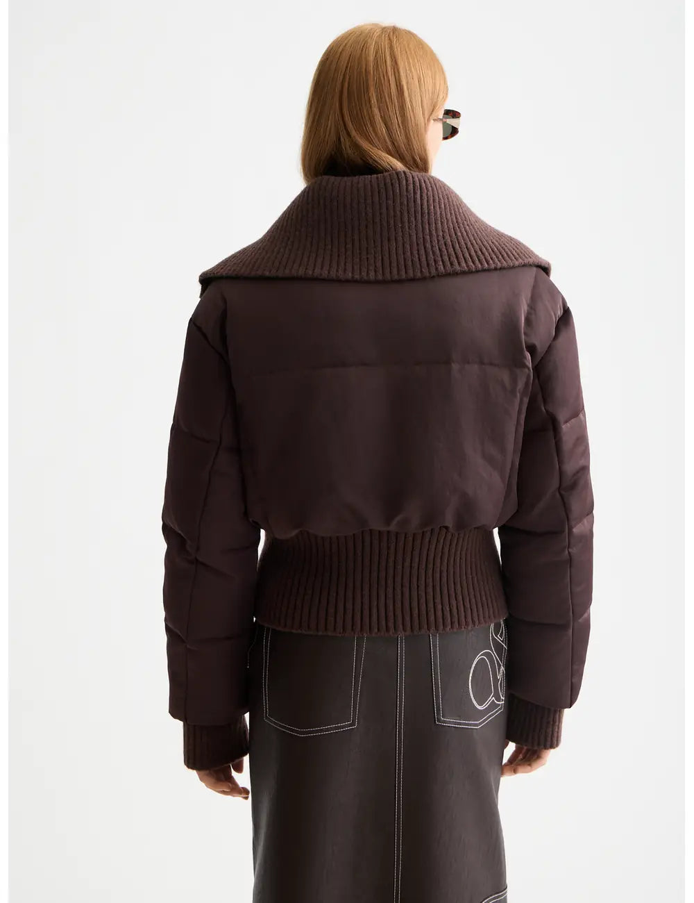 Aviator Collar Puffer detail shot showing fabric and craftsmanship by Scotch & Soda