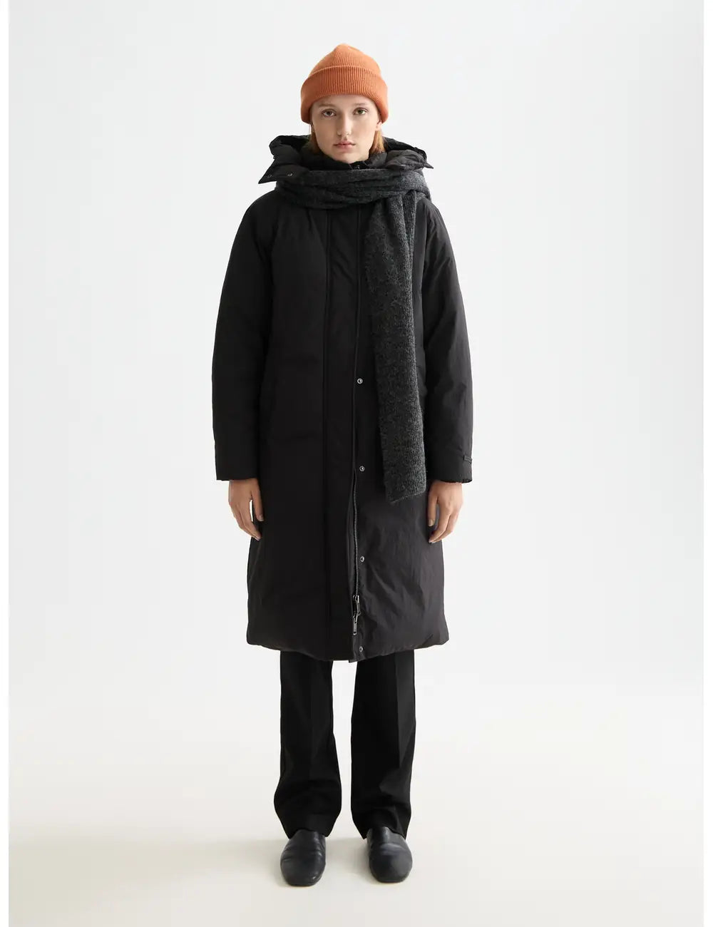 Longline Puffer Coat full model shot showing overall fit by Scotch & Soda