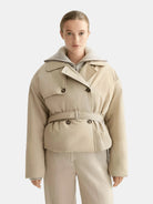 lightweight-padded-poplin-trench side view by Scotch & Soda