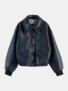 faux-leather-bomber-jacket front view by Scotch & Soda