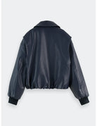 Faux Leather Bomber flat lay back view by Scotch & Soda