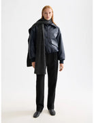 Faux Leather Bomber full model shot showing overall fit by Scotch & Soda