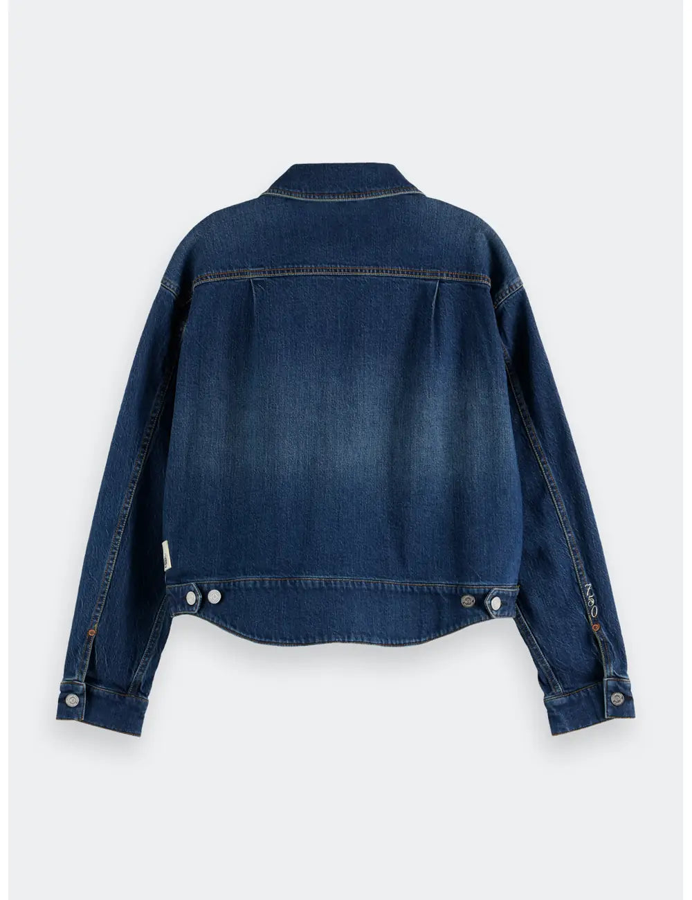 Cropped Denim Jacket flat lay back view by Scotch & Soda