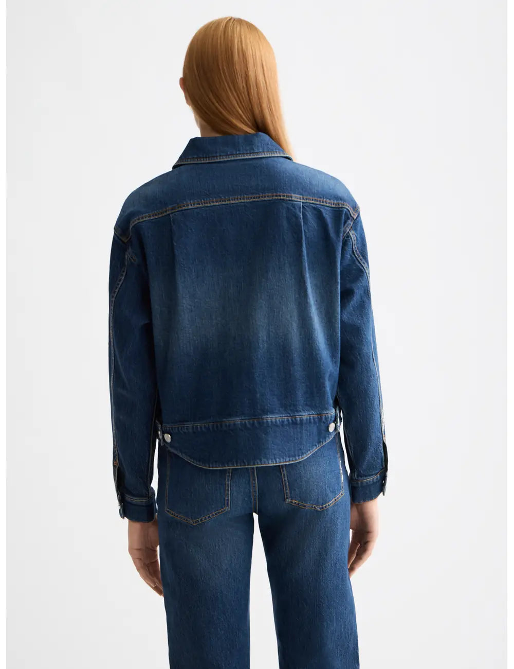 Cropped Denim Jacket detail shot showing fabric and craftsmanship by Scotch & Soda