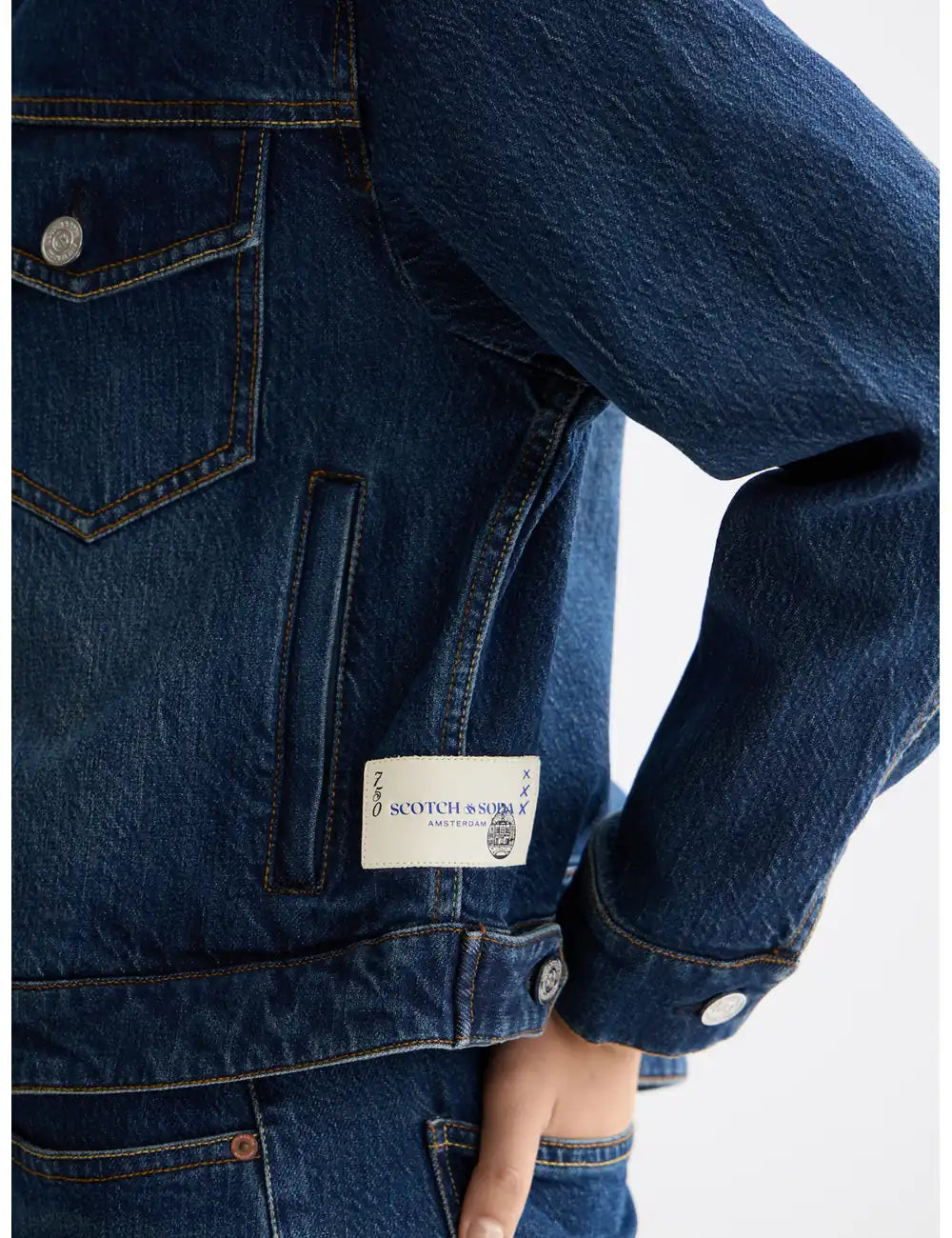 Cropped Denim Jacket detail view by Scotch & Soda