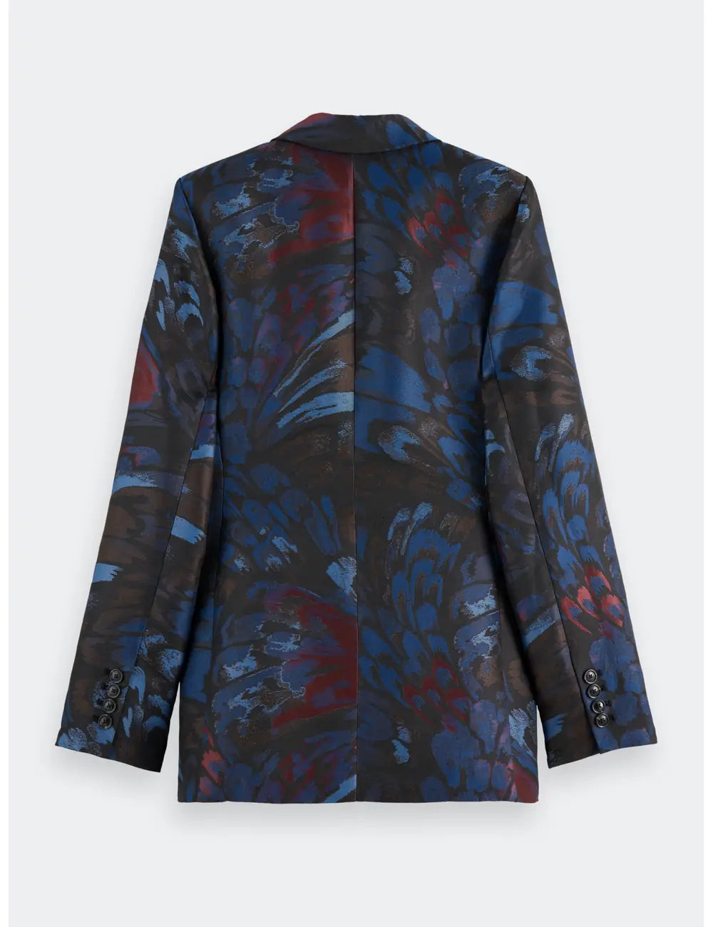 Jacquard Blazer Pheasant flat lay back view by Scotch & Soda