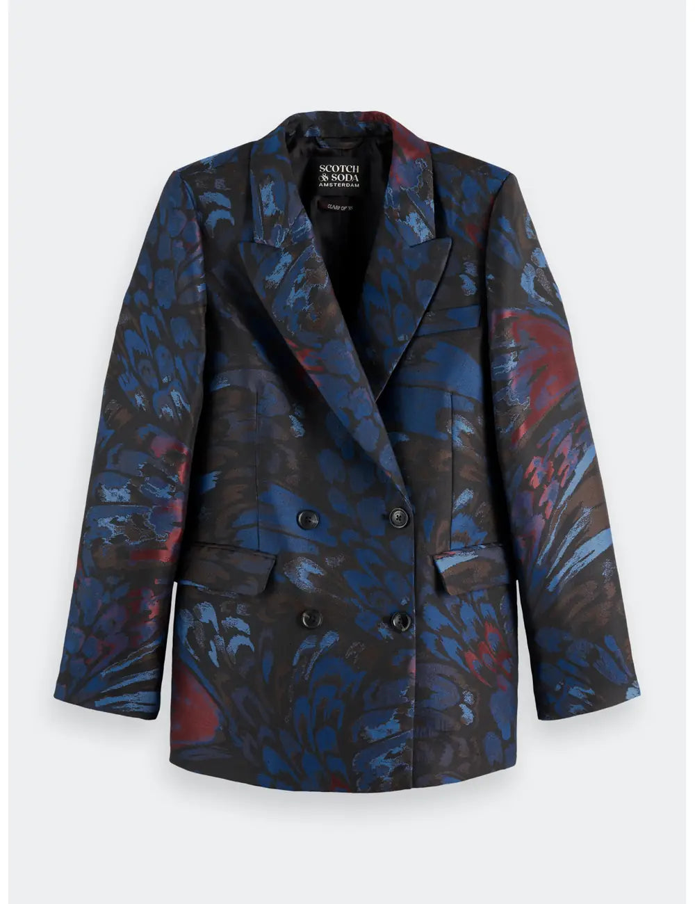 Jacquard Blazer Pheasant flat lay front view by Scotch & Soda
