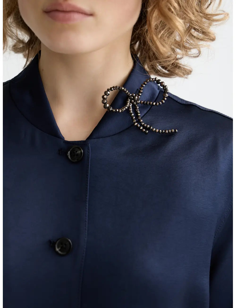 Satin Blazer Peacoat detail view by Scotch & Soda
