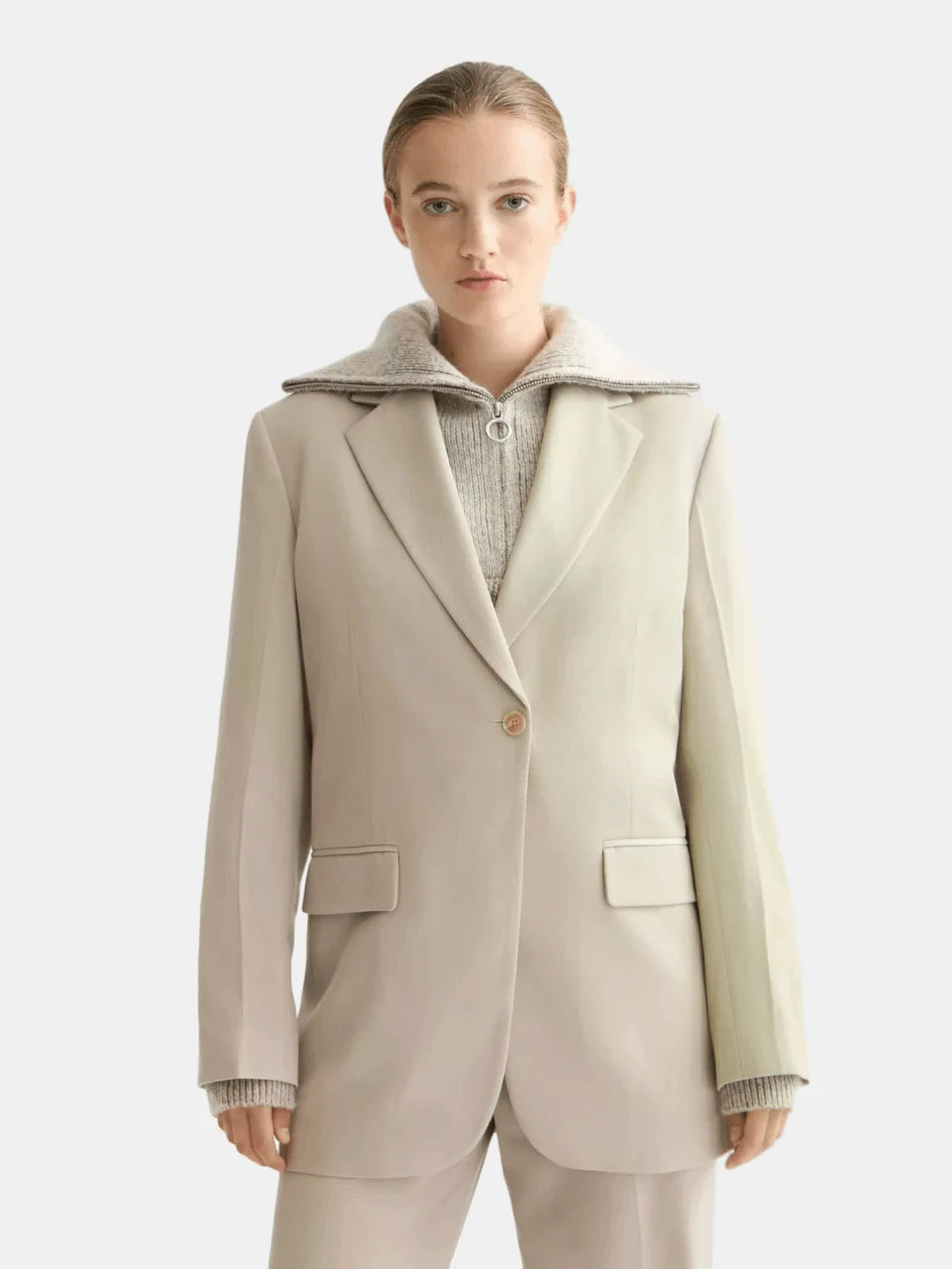 gabardine-single-breasted-blazer side view by Scotch & Soda