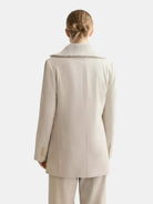 gabardine-single-breasted-blazer detail shot by Scotch & Soda